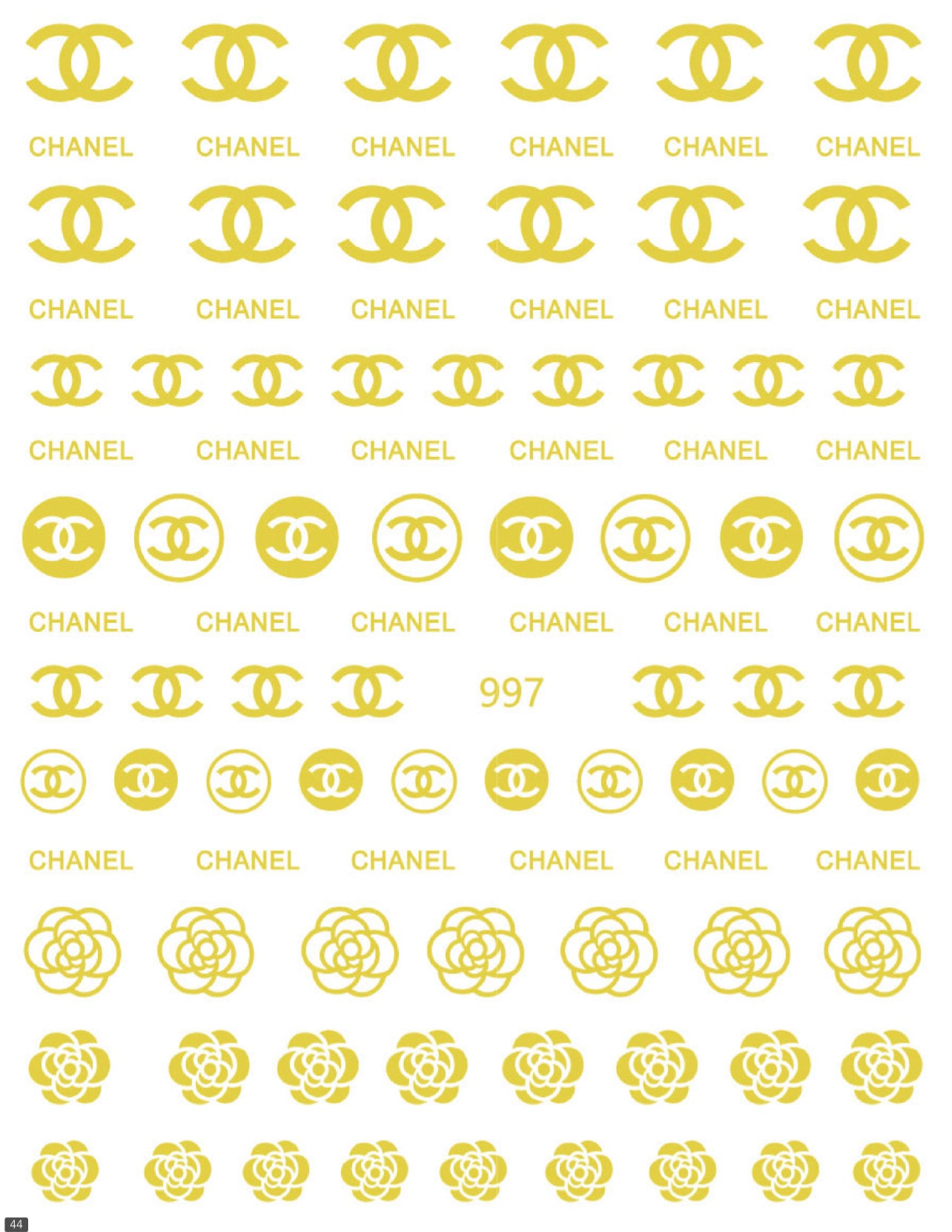 Chanel / Stickers / Gold - #29